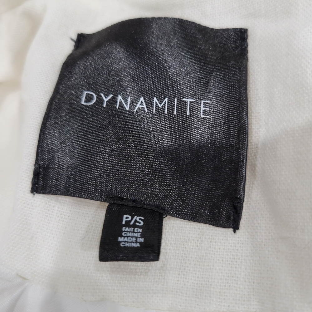 Dynamite Cream Open Front Blazer Size Small - image 3